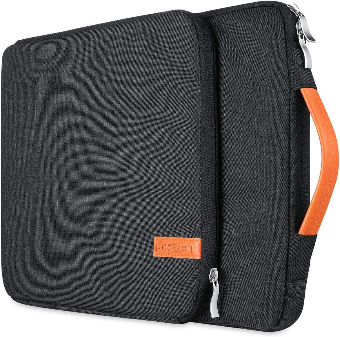 Kogzzen 11 11.6 12 Inch Laptop Sleeve Tablet Case Compatible with MacBook 12"/ MacBook Air 11.6"/ Surface Pro, Waterproof Notebook Bag, Chromebook Dell Samsung HP Acer Asus - Black