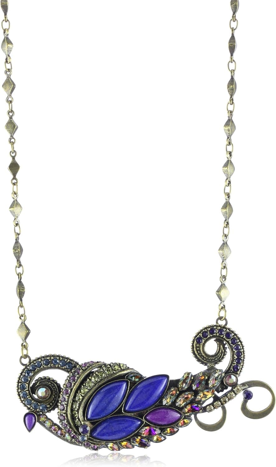 Sorrelli "Aurora Sky" Multi-Crystal Gold-Tone Bird Pendant Necklace