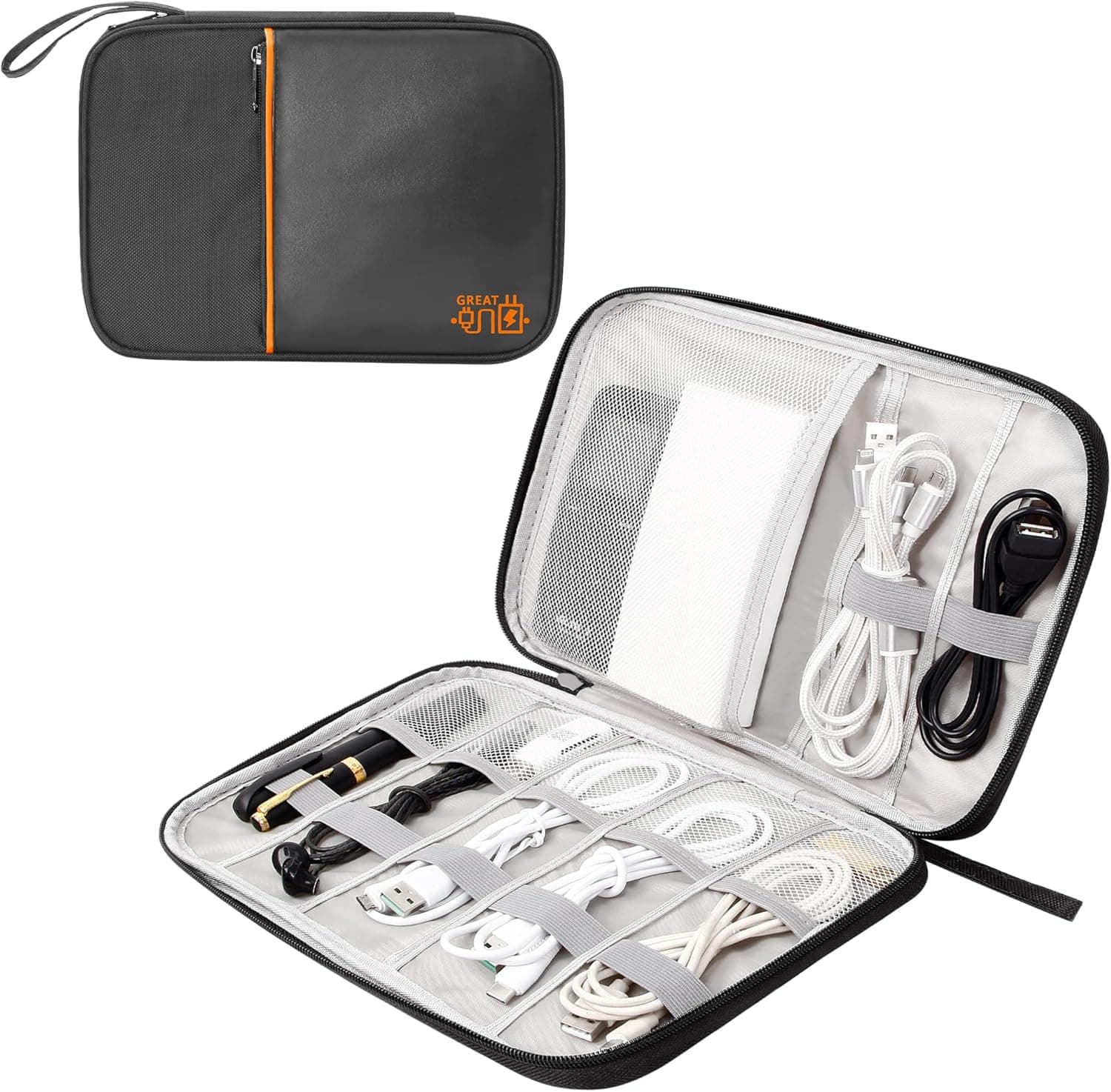 SELLYFELLY Electronics Organizer Travel Cord Organizer Case Compact Electronics Accessories Bag for Cable, Cord, Charger, Phone, Hard Drive
