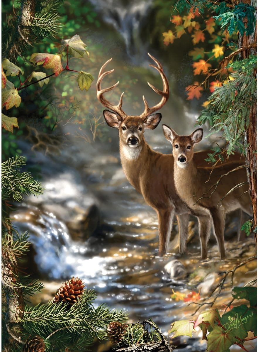 MasterPieces Deer Creek Jigsaw Puzzle, Art by Dona Gelsinger, 1000-Piece