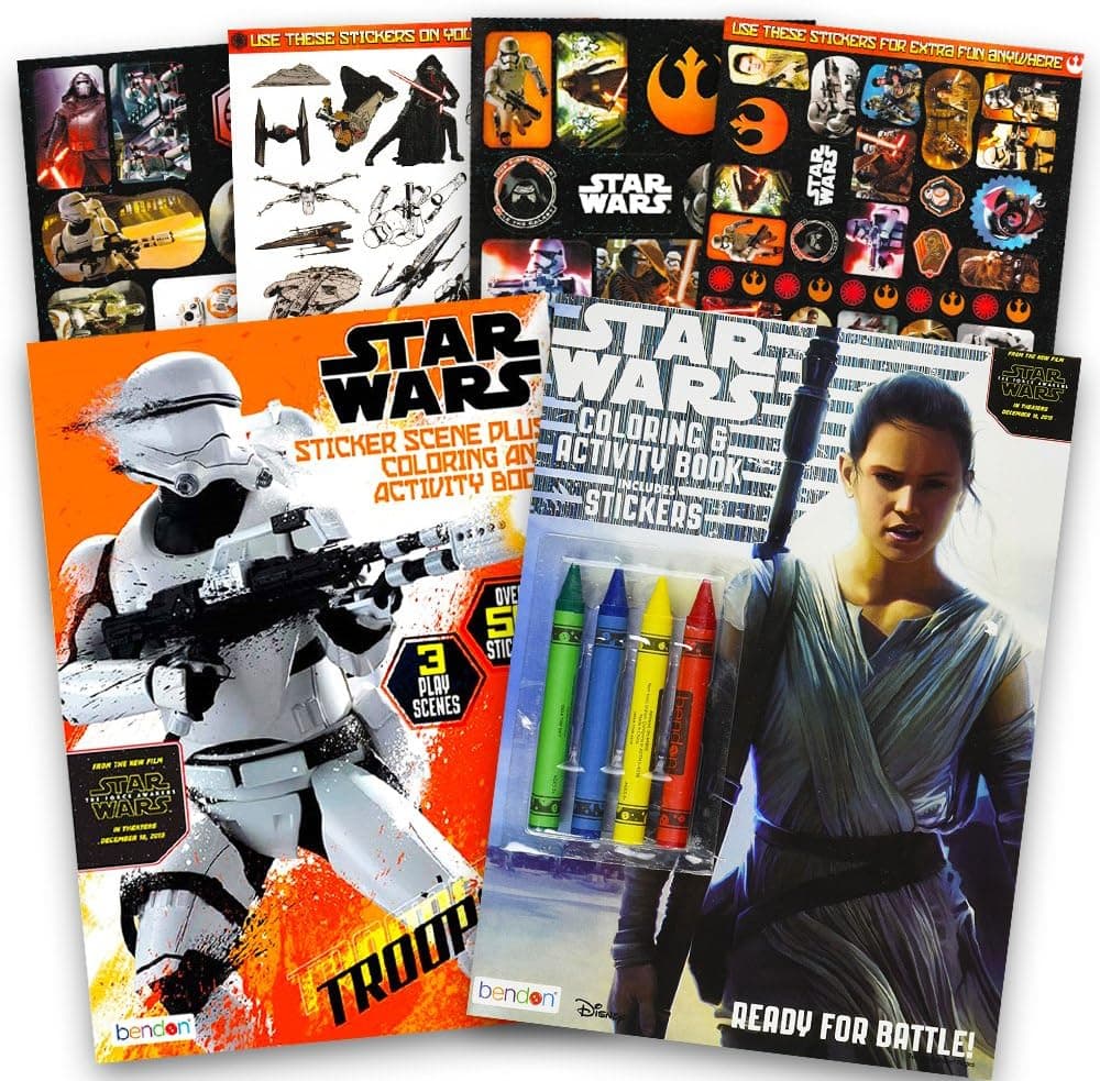 Star Wars Coloring Book Ultimate Set with Stickers and Crayons (Star Wars Party Supplies)