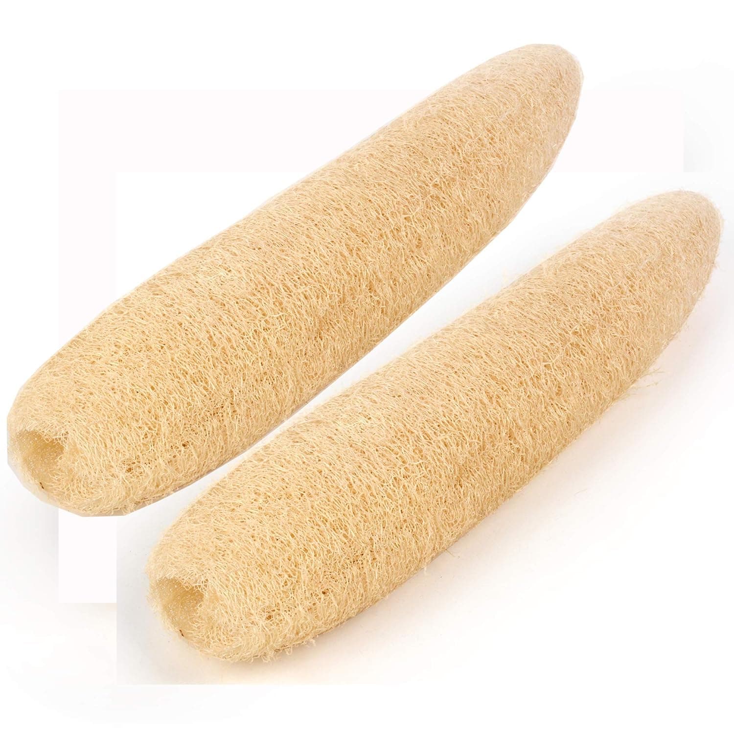 Lobo Natural Shower Loofah Sponges Large Whole Organic Luffa Exfoliating Sponge for Daily Bath Loofa Scrubbers Sponges SPA Beauty - 2 PCS