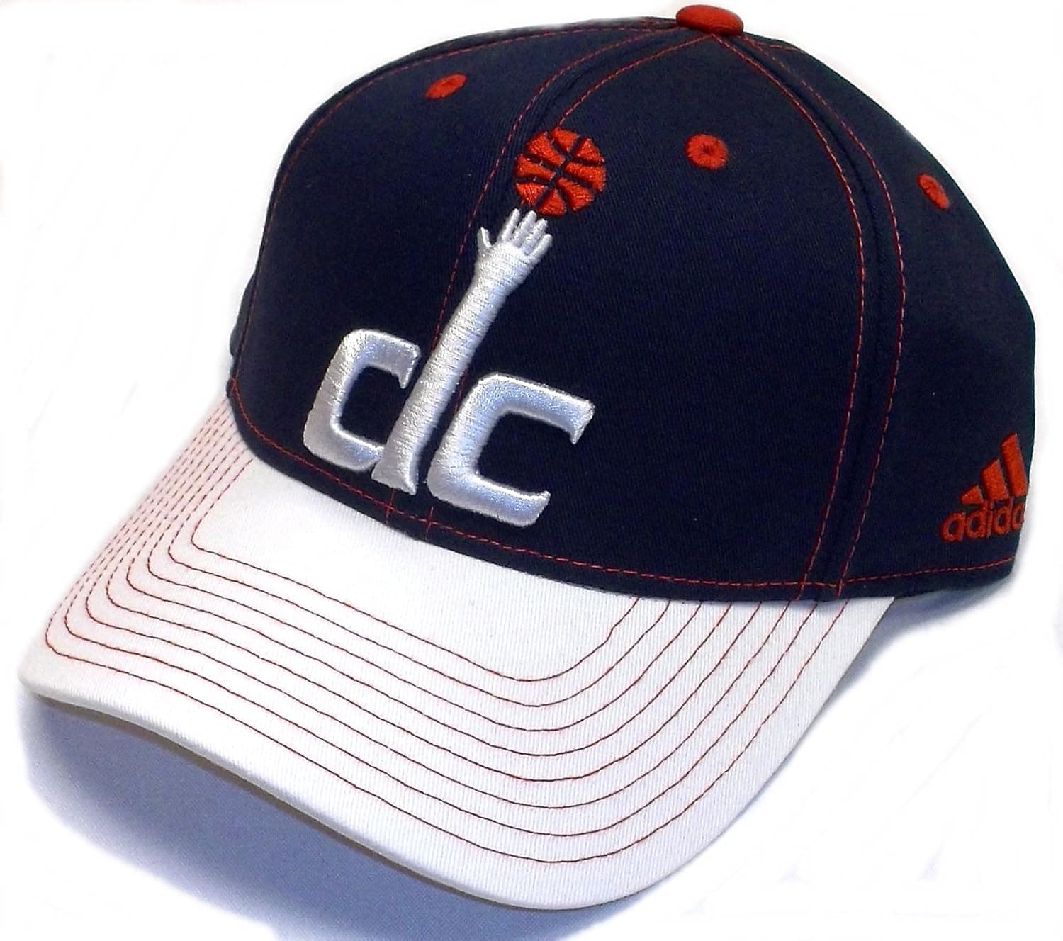 adidas Washington Wizards Structured Adjustable Snap Back Strap Hat - OSFA - VA02Z