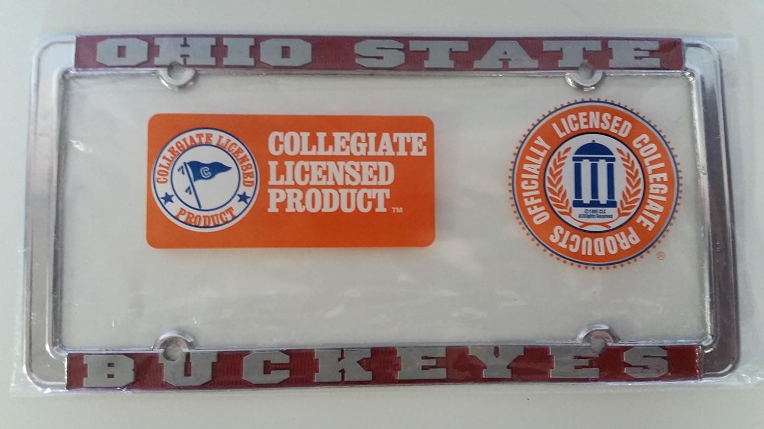 New - Ohio State Buckeyes Metal License Plate Frame - Auto Car Truck Chrome Noles FSU