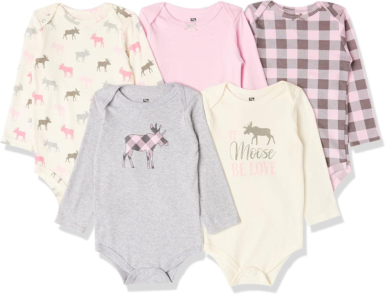 Hudson Baby Unisex Baby Cotton Long-Sleeve Bodysuits