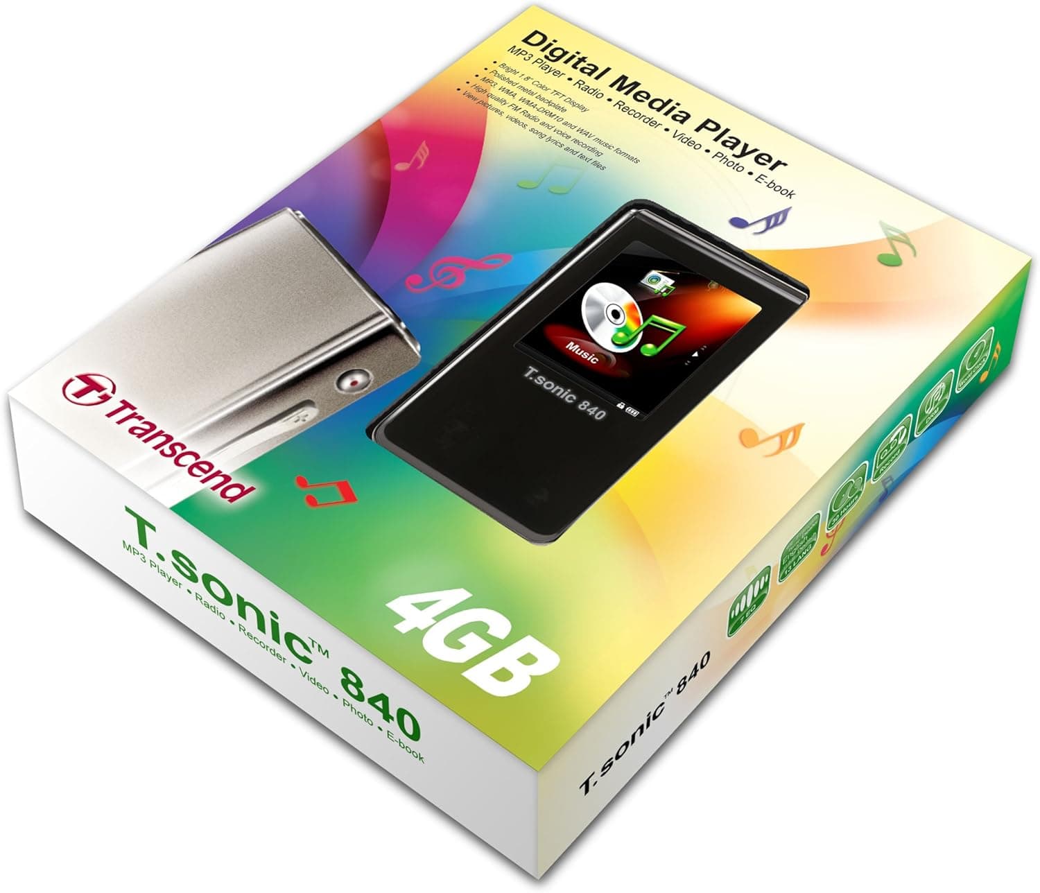 Transcend T.sonic 840 4 GB Video MP3 Player (Black)