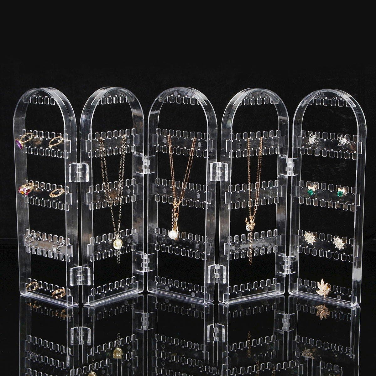300 Holes Clear Display Rack Stand Organizer Holder for Earrings Studs Necklace Jewelry - Hardware & Accessories Storage & Organization - 1 x Grain Grinder