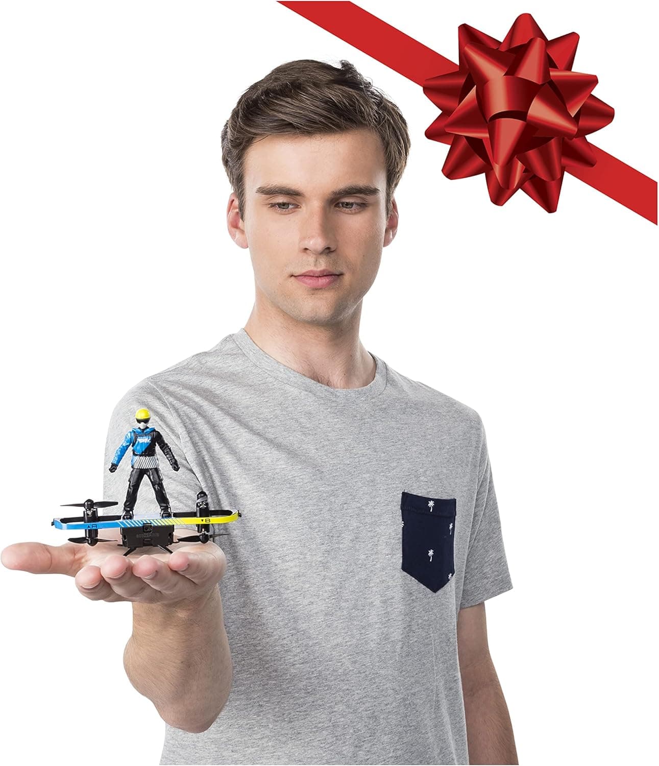 Air Hogs 2-in-1 Extreme Air Board, Transforms from RC Stunt Board to Paraglider, for Ages 8 and Up