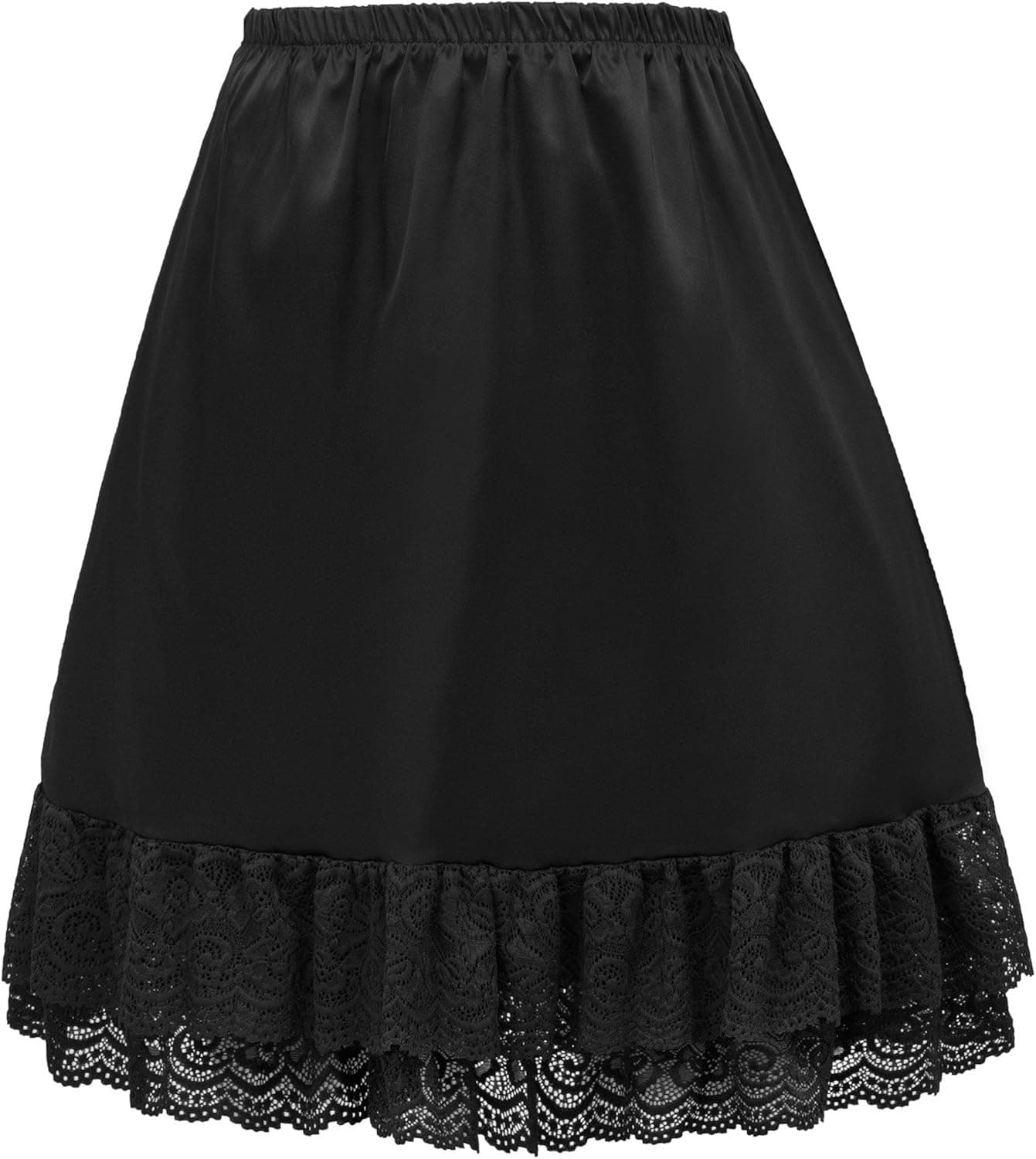 GRACE KARIN Plus Size Black Half Slip Underskirt Skirt Extender Size 2XL