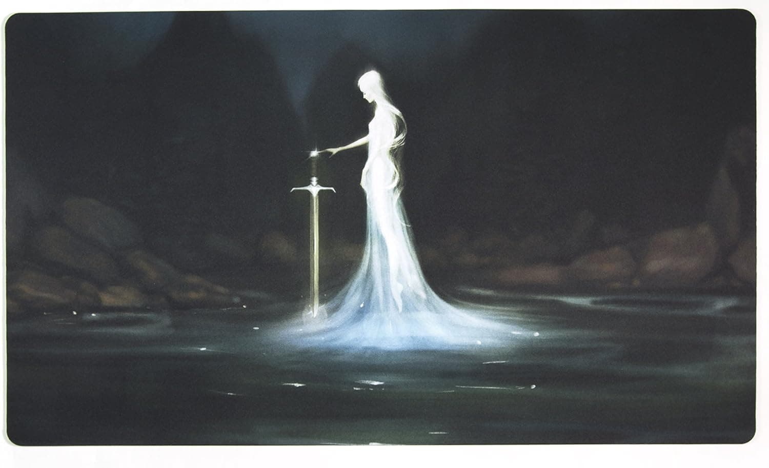 Inked Playmats Lady of The Lake Playmat Inked Gaming TCG Game Mat for Cards (13+)