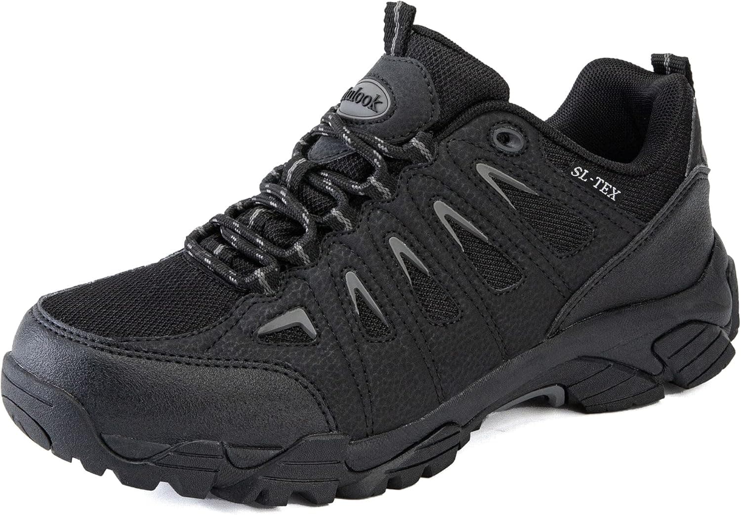 SHULOOK Men's Waterproof Hiking Shoes Non Slip Outdoor Low Top Lightweight Ankle Boots Breathable Hike Trekking Trails Work Shoe