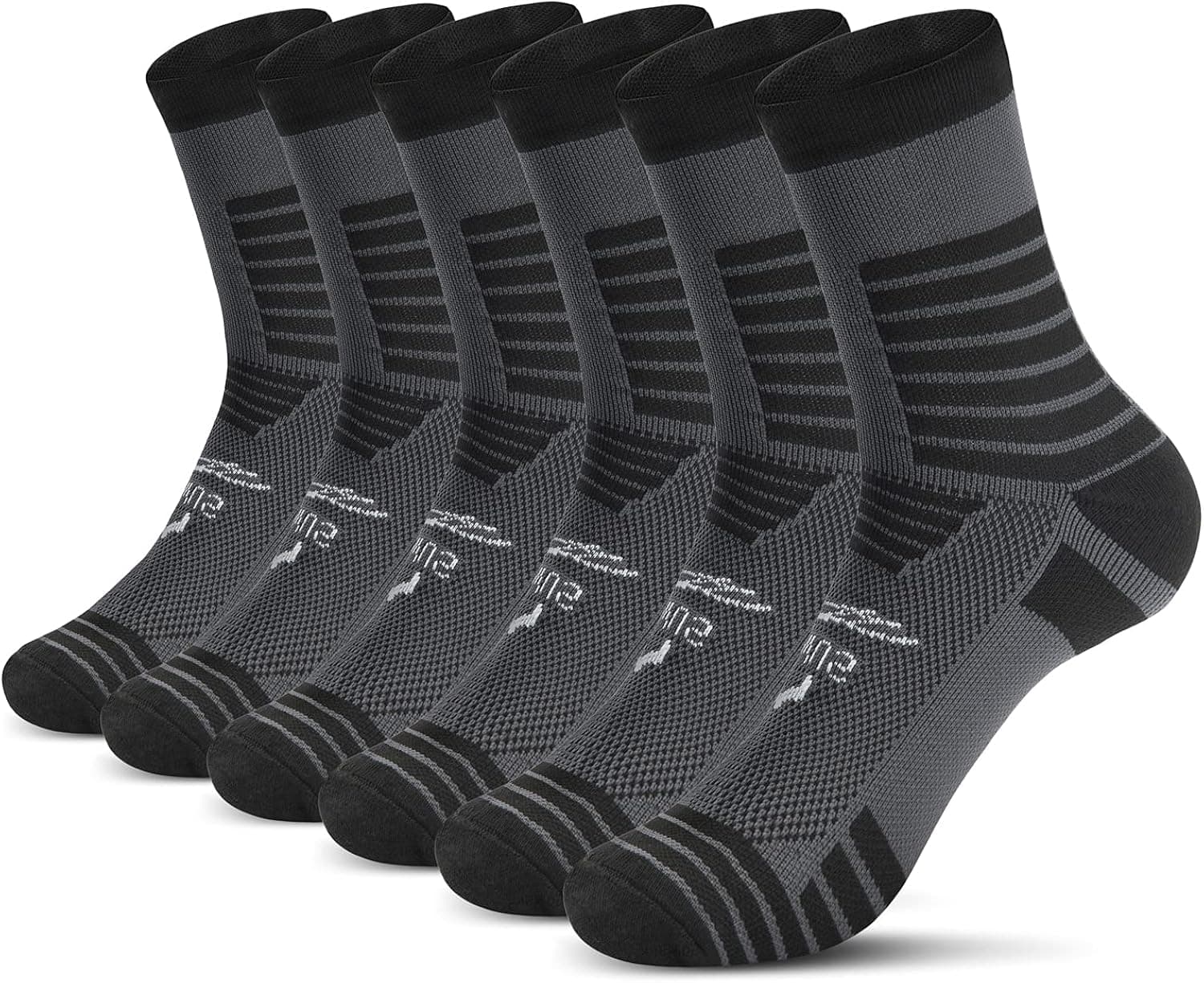 Women's Athletic Running Socks,6 Pairs Compression Hiking Moisture Wicking Crew Work Socks