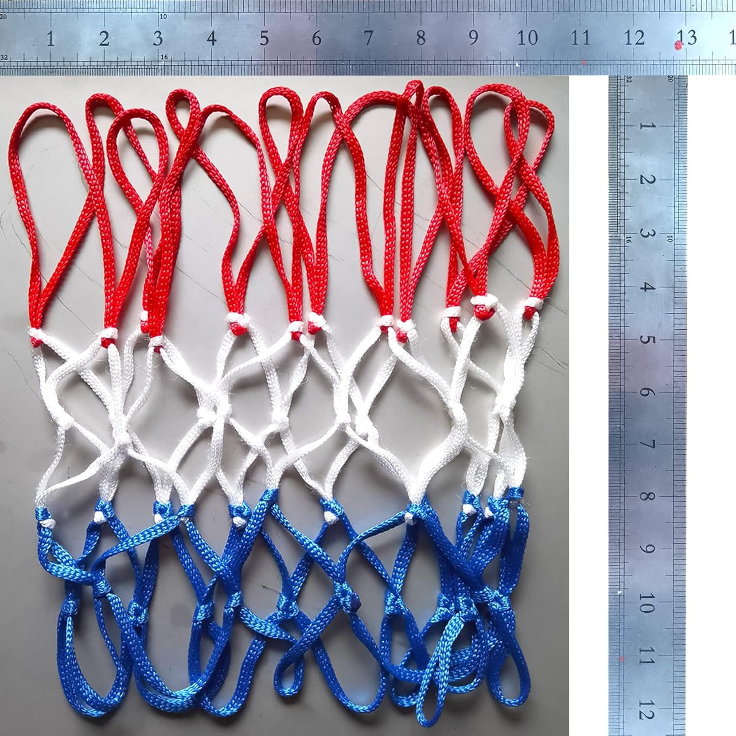 Small Net Replacement for 12 Loops Mini Basketball Hoop , 8"-10.25" Rims, All Weather Anti Whip