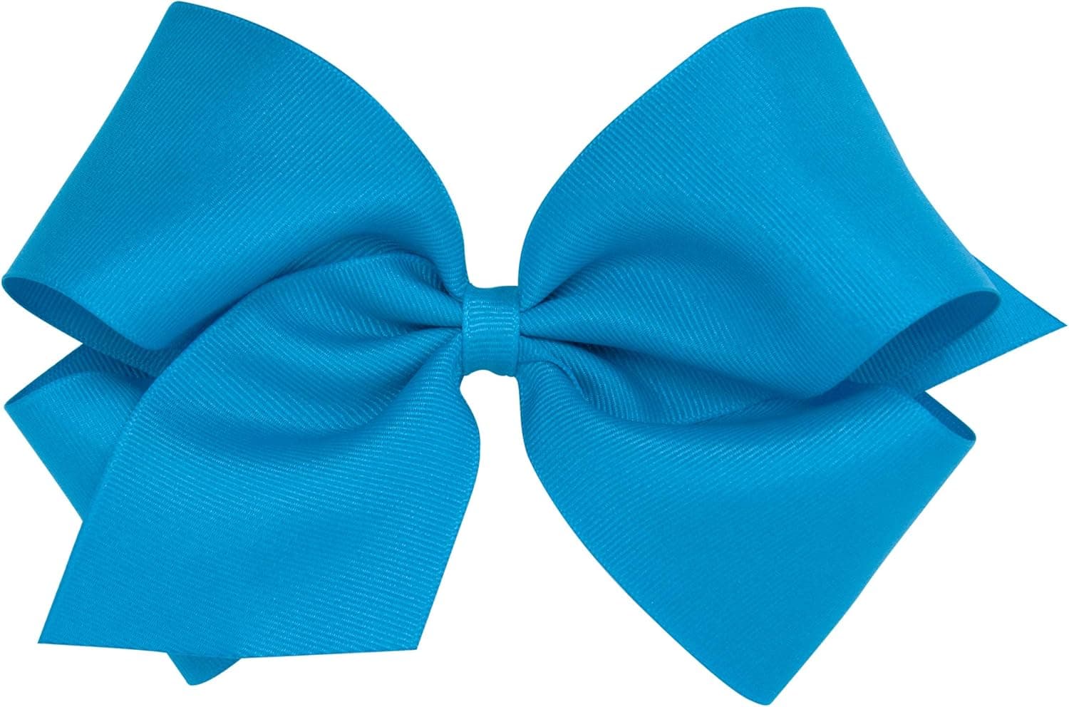 Wee Ones Baby Girls' King Grosgrain Hair Bow on a WeeStay Clip w/Plain Wrap - Island Blue,One Size
