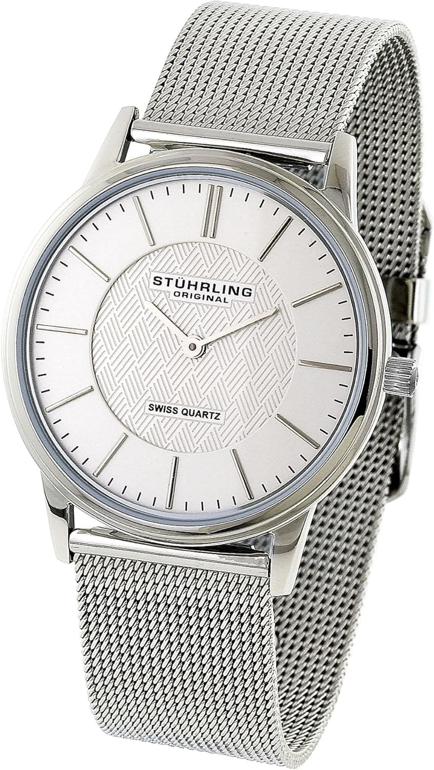 Stuhrling Original Men's 238.32112 Newberry Swiss Quartz Stainless Steel Watch