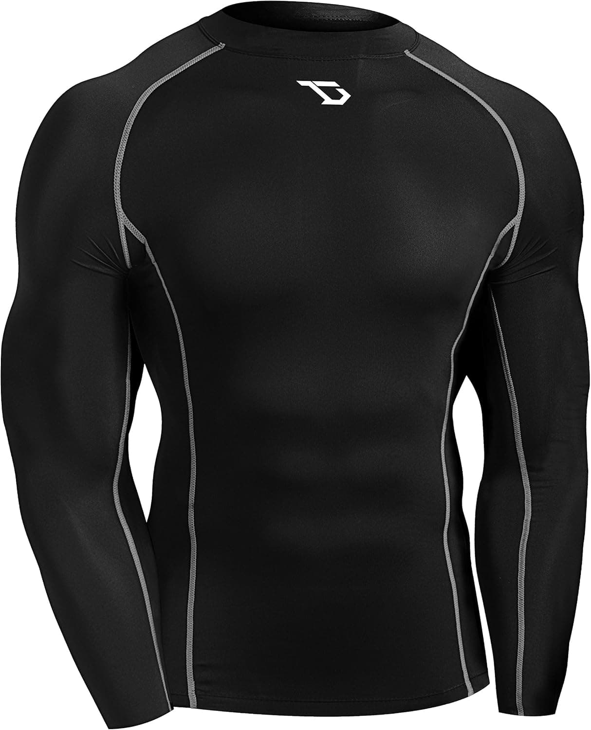 Defender Men's Quick Dry Compression Baselayer Underlayer Top Long Sleeve T-Shirt