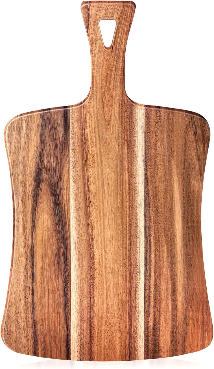 Acacia Wood Cutting Board with Handle for kitchen- EVNSIX Wooden Chopping Board Countertop for Meat, Bread, Vegetables Fruits Charcuterie Cheese Serving Boards,Decorative for Kitchen and Dining