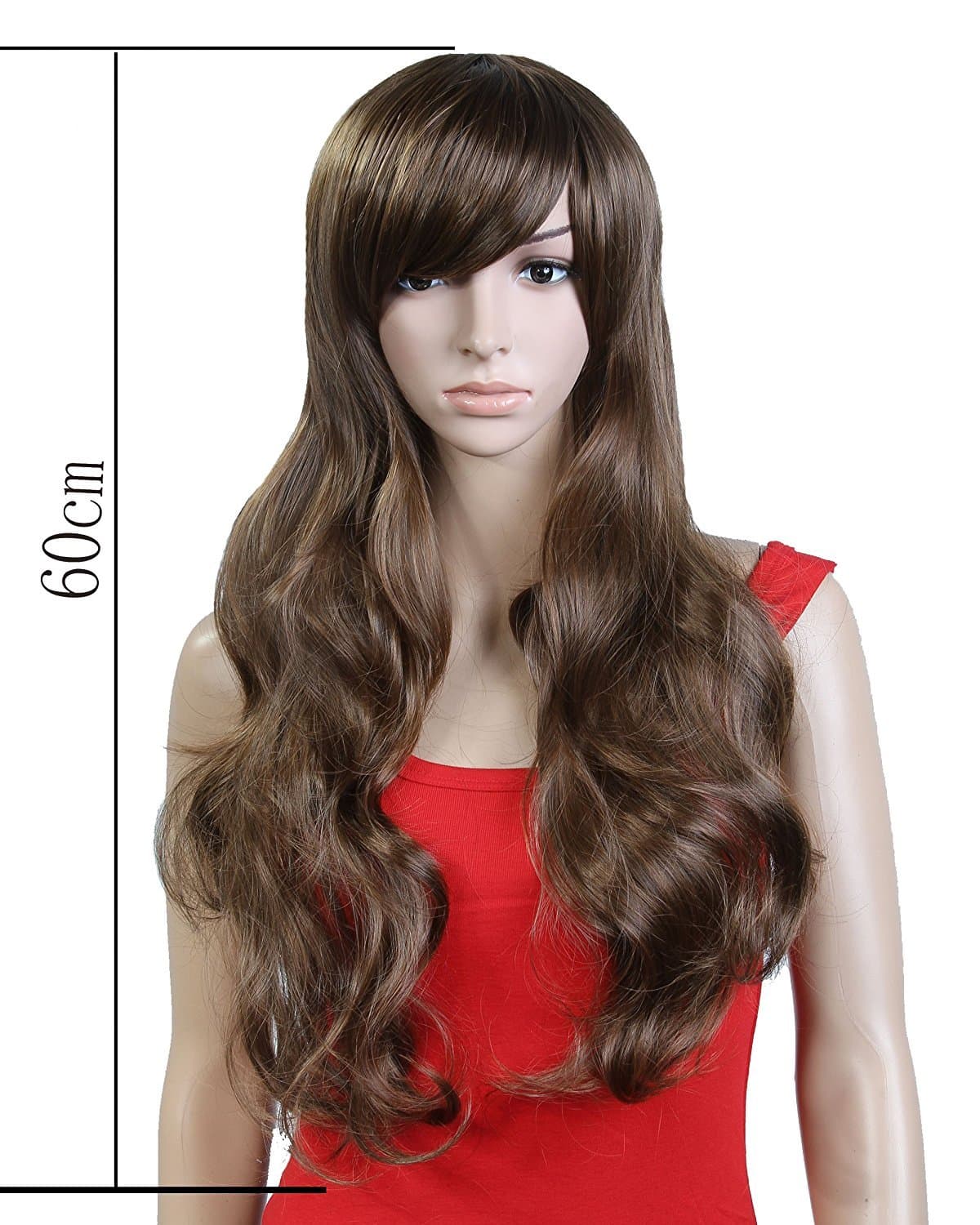Cool2day 25" Long Fashion Women's Curly Hair Heat Resistant Party Wig JF010261-Light Brown