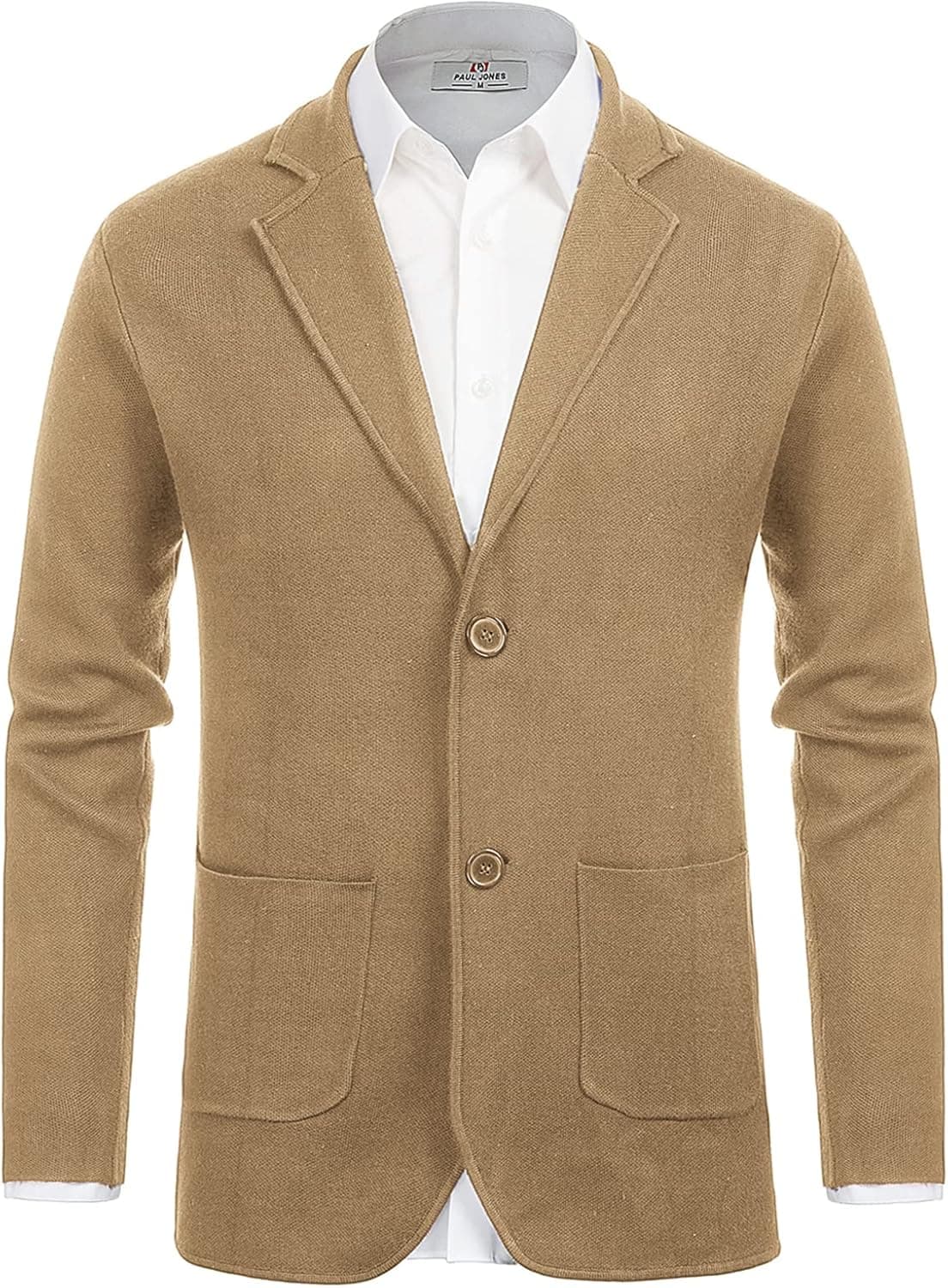 PJ PAUL JONES Men's Cardigan Sweater Shawl Collar Button Down Knit Blazer Jacket Knitwear