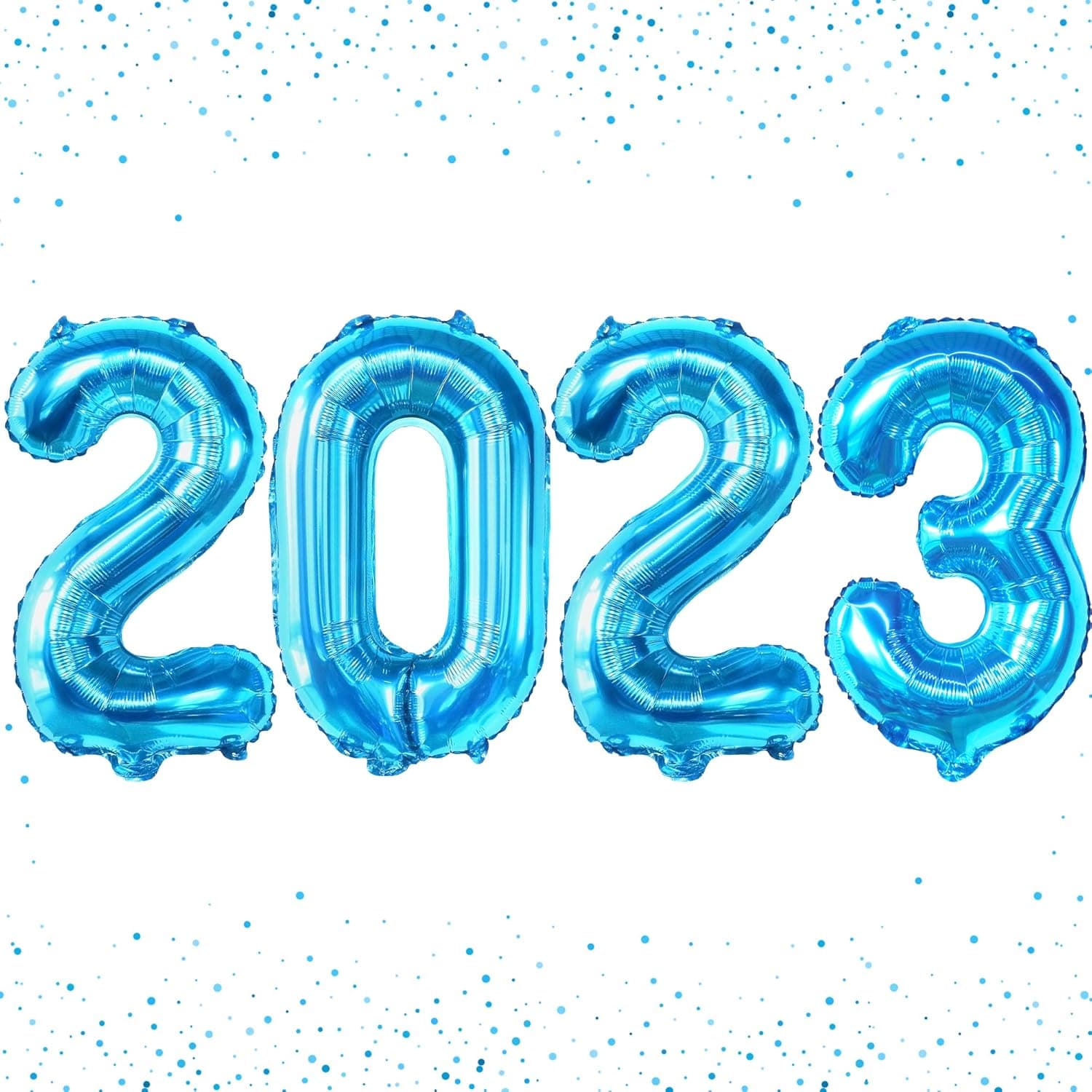 KatchOn, Blue 2023 Balloons Numbers - 16 Inch | Graduation Decorations Class of 2023 | Number 2023 Balloons Blue for Graduation Party Decorations 2023 | Class of 2023 Graduation Decorations Party