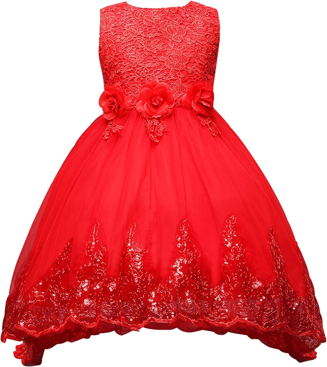 Tutu Ball Gown Sleeveless Lace Court Train Zipper Flower Girl Dresses Kids Pageant