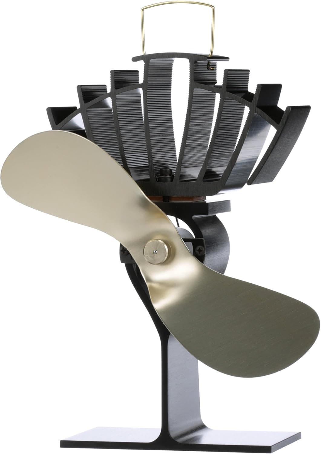 Ecofan UltrAir, 810CABBX, Classic Styled, Heat Powered Wood Stove Fan, 125 CFM, Gold, Mid-Sized, 7.9"Blade