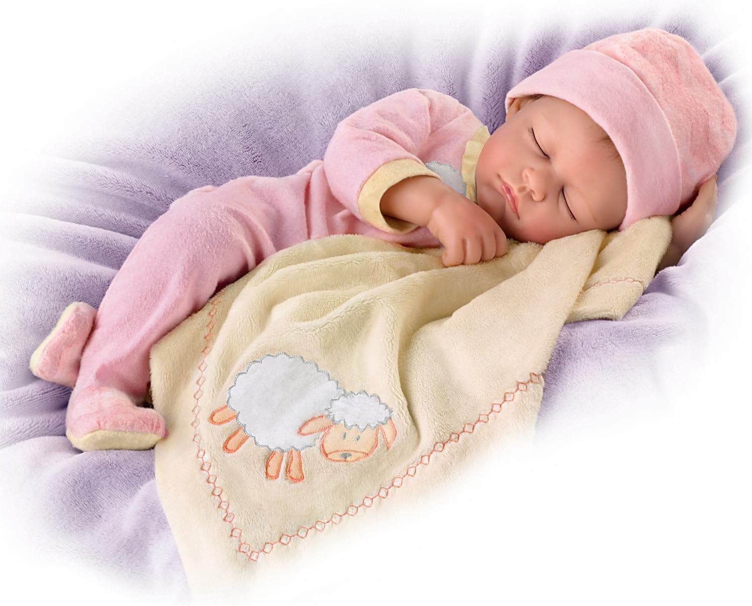 The Ashton-Drake Galleries Marissa May Counting Sheep Weighted Poseable Lifelike Baby Doll