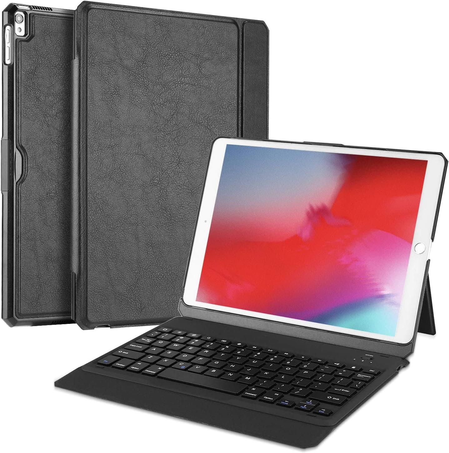 ProCase Keyboard Case for iPad Air 3 10.5 2019 / iPad Pro 10.5 2017, Detachable Wireless Keyboard with Multi Angle Stand Smart Cover Case for iPad Air (3rd Gen) 10.5" 2019 / iPad Pro 10.5" 2017 –Black