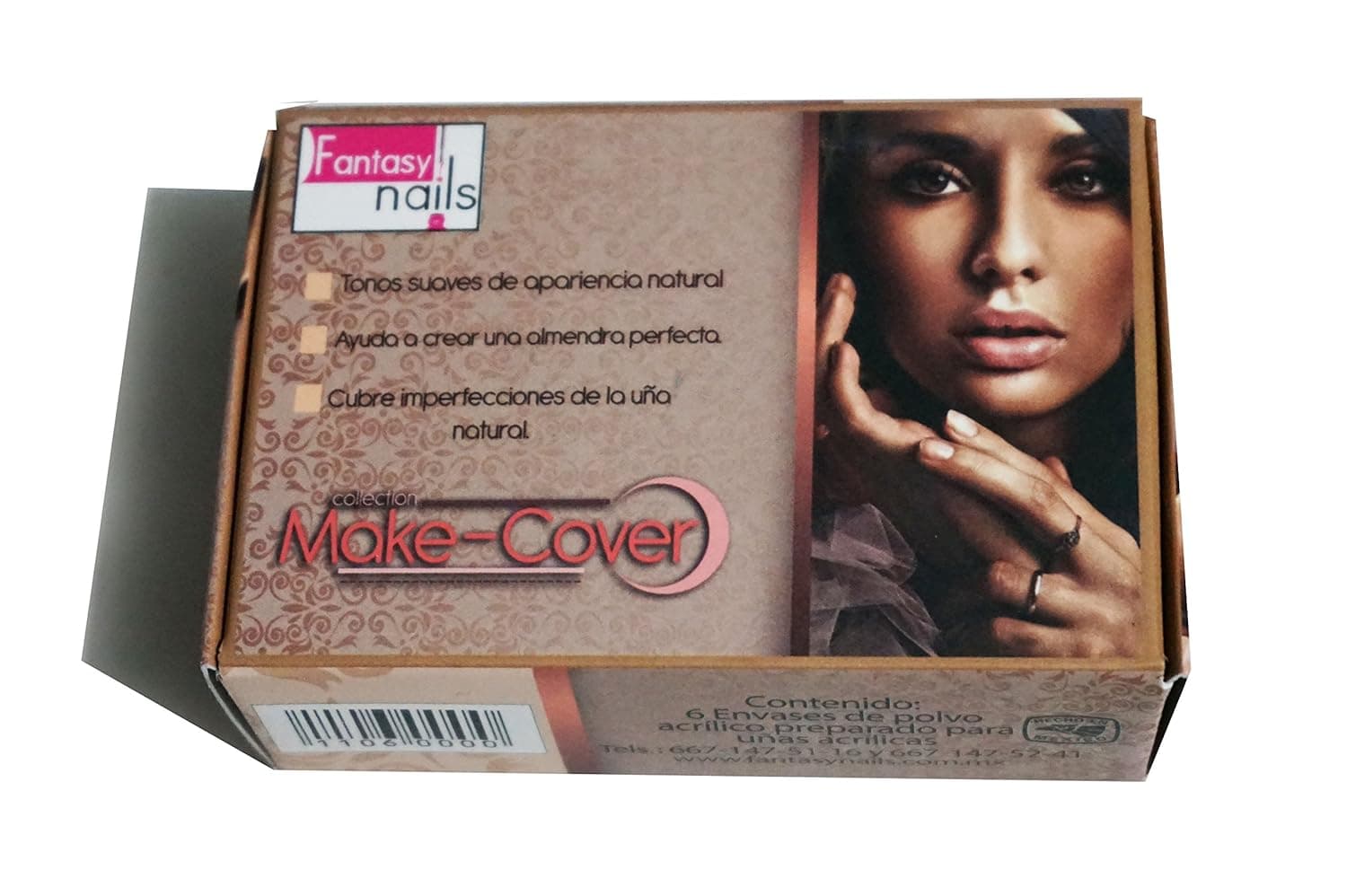 Fantasy Nails Make - Cover (Makeup) Acrylic Powder - set of 6 Works W Dip system