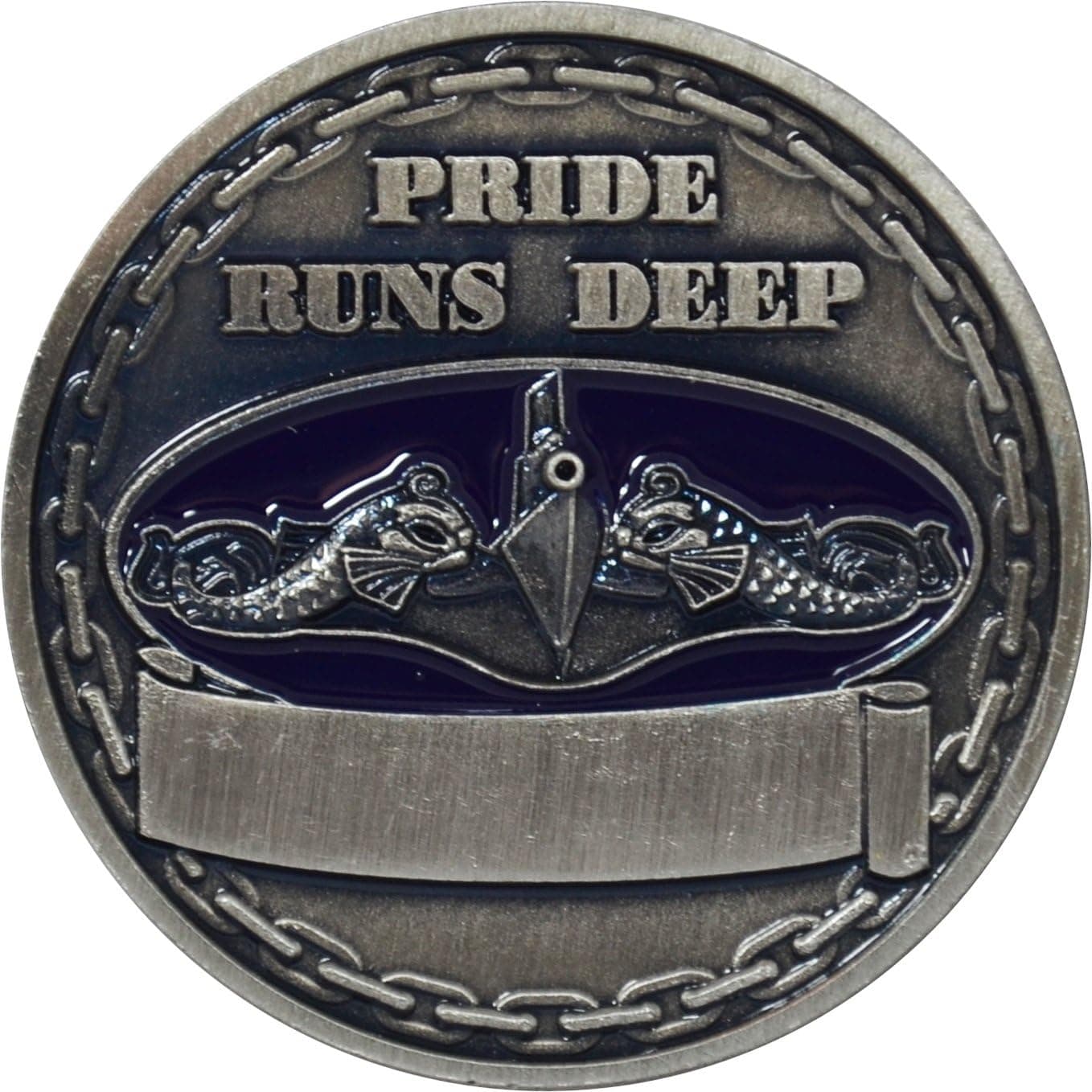 Military Productions Navy Submarine Service Silver Challenge Coin