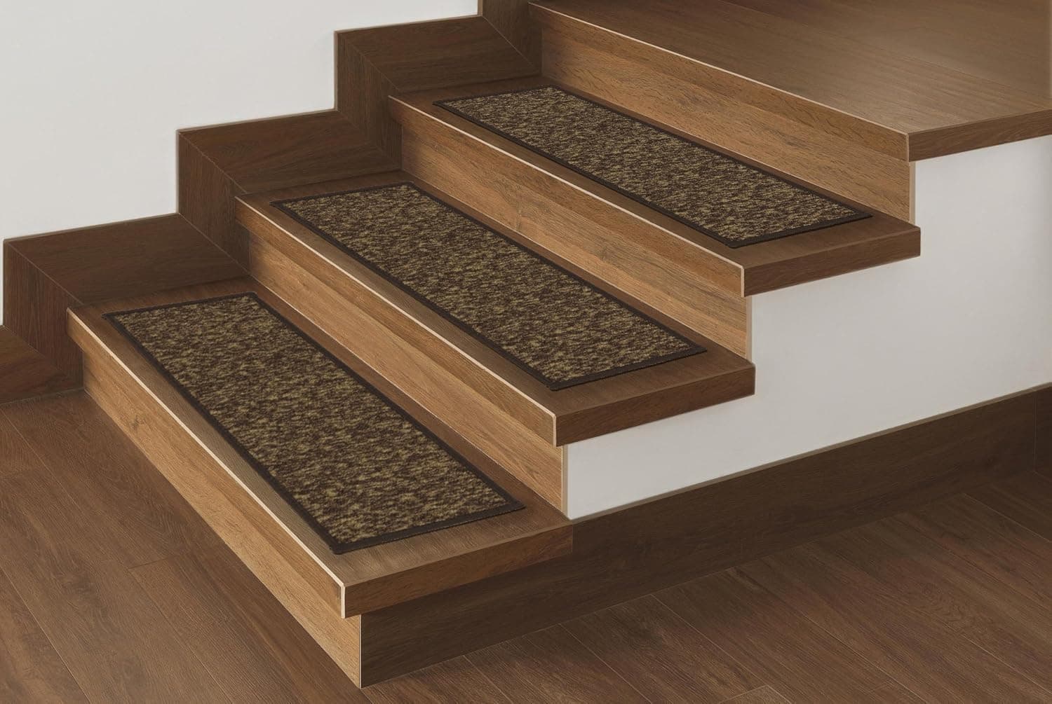 Sweet Home Stores Escalier Collection Red Trellis Stair Tread, 8.5" x 26", 14 Pack, Brown