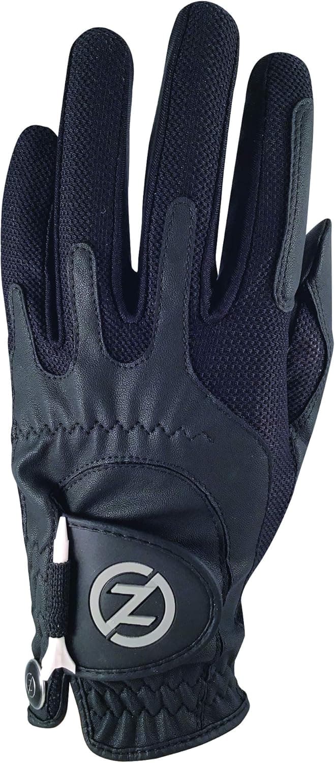 Zero Friction Men's Compression-Fit Synthetic Golf Glove, Universal Fit One Size