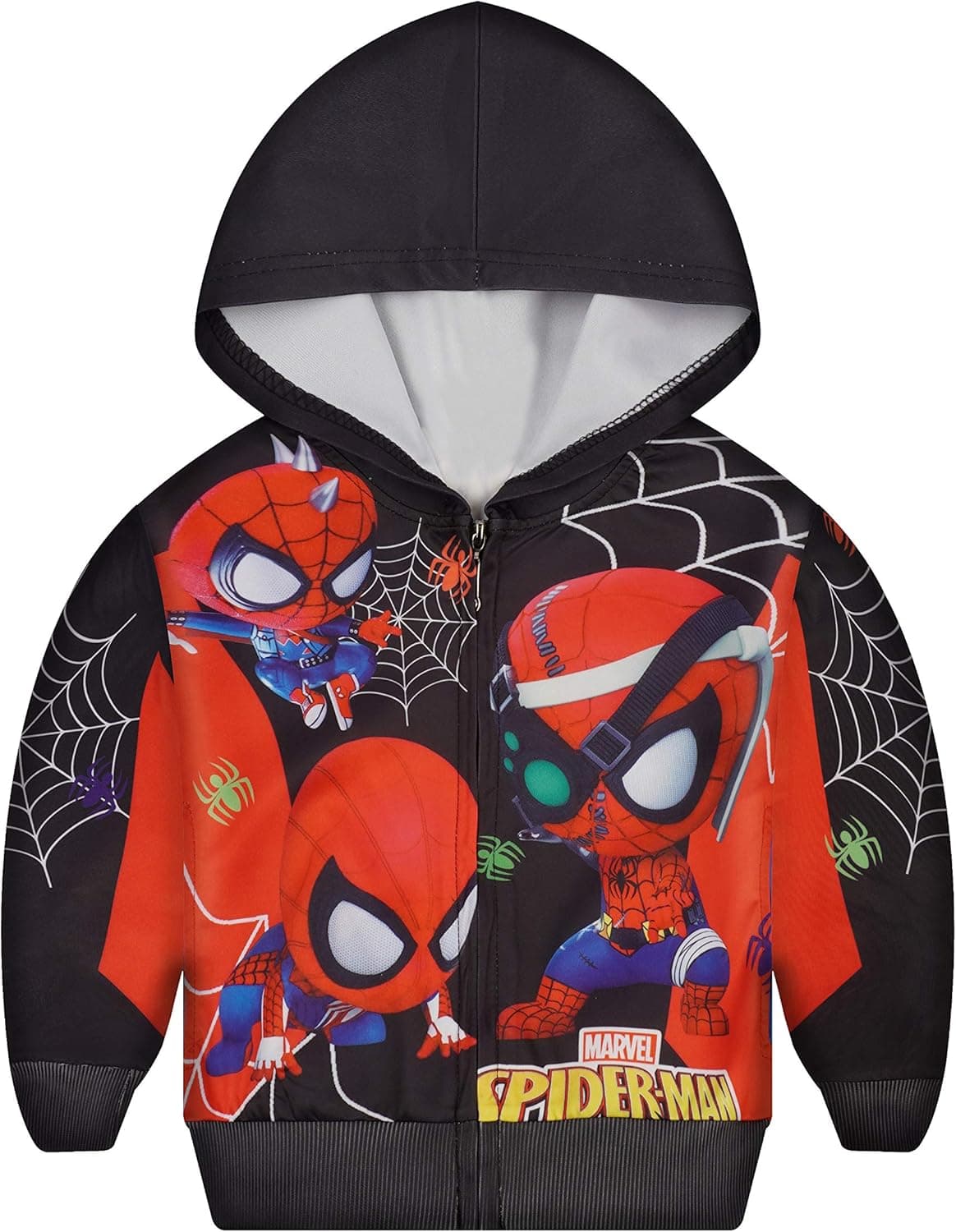 Fashion Sunlight Zipper Hoodies for Kids Boys Girls 3D Print Graphic Sweatshirts Long Sleeve Casual Sweater Black