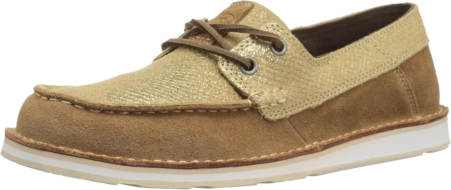 Ariat Women's Cruiser Slip-on Shoe, rustic bark/sparklin' gold, 10 B US