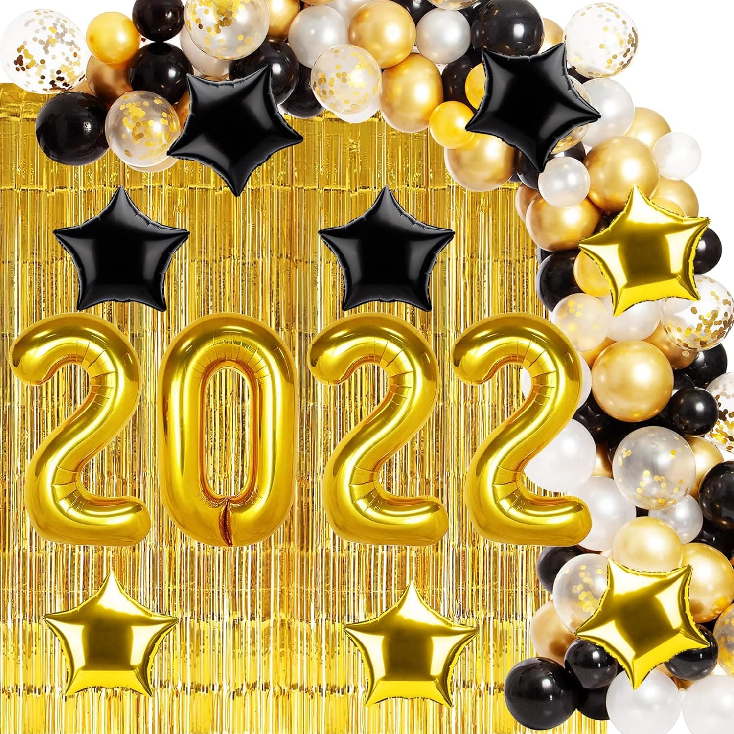 2022 Balloon Arch Kit, 79 PCS Gold 2022 Balloons Kit 40 Inch for Party Decoration, Birthday Balloons Graduation Wedding Balloons Party Supplies for Baby Shower Wedding Engagement Anniversary Halloween