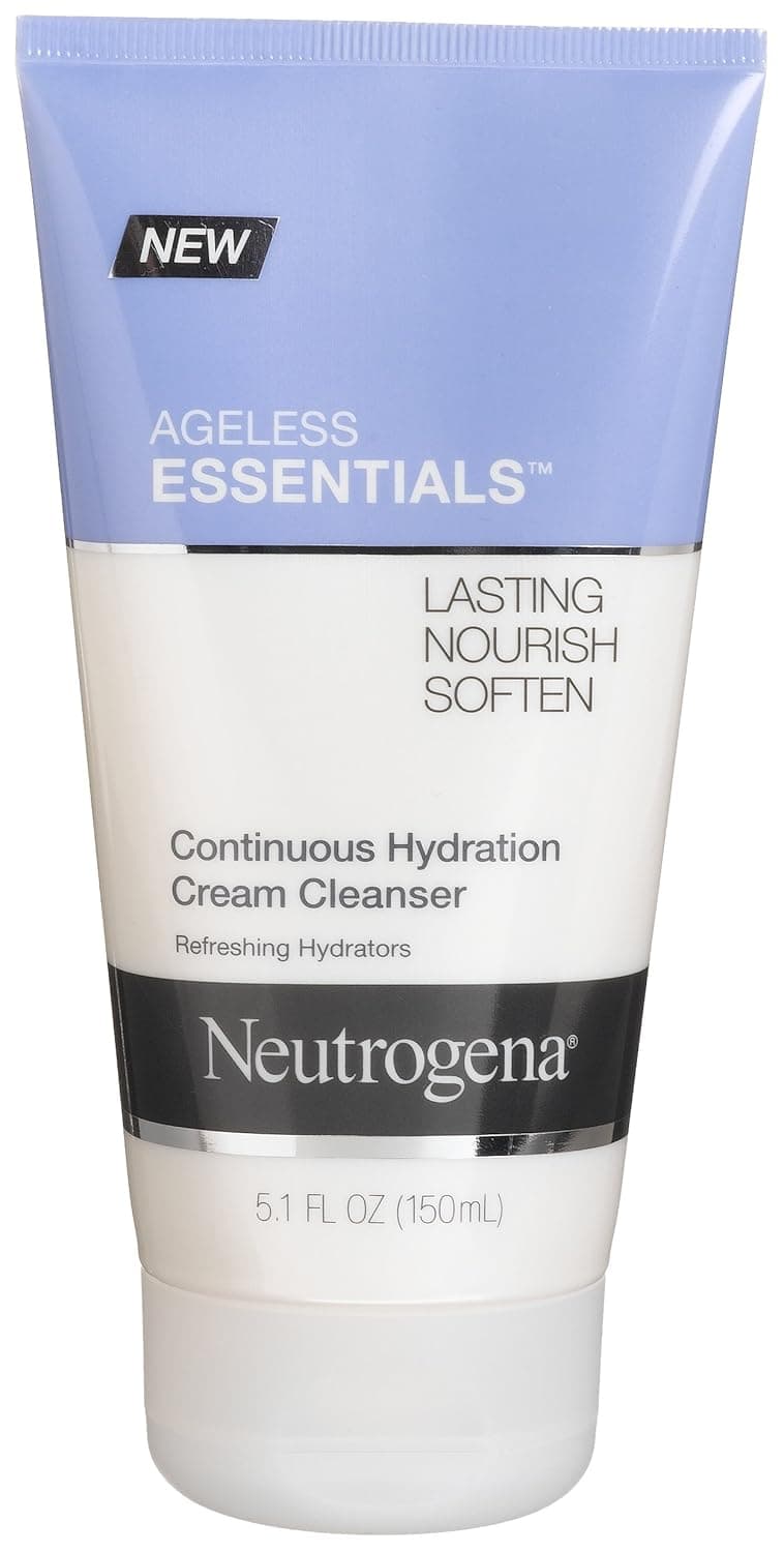 Neutrogena Ageless Essentials Continuous Hydration Cream Cleanser, 5.1 Ounce (Pack of 3)