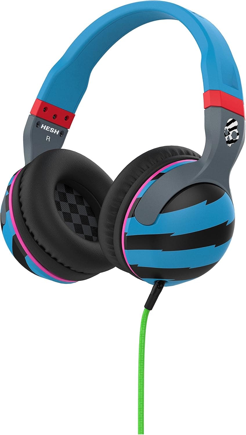 Skullcandy Hesh 2 Over-Ear Headphone with Mic, Locals Only Blue Lightening