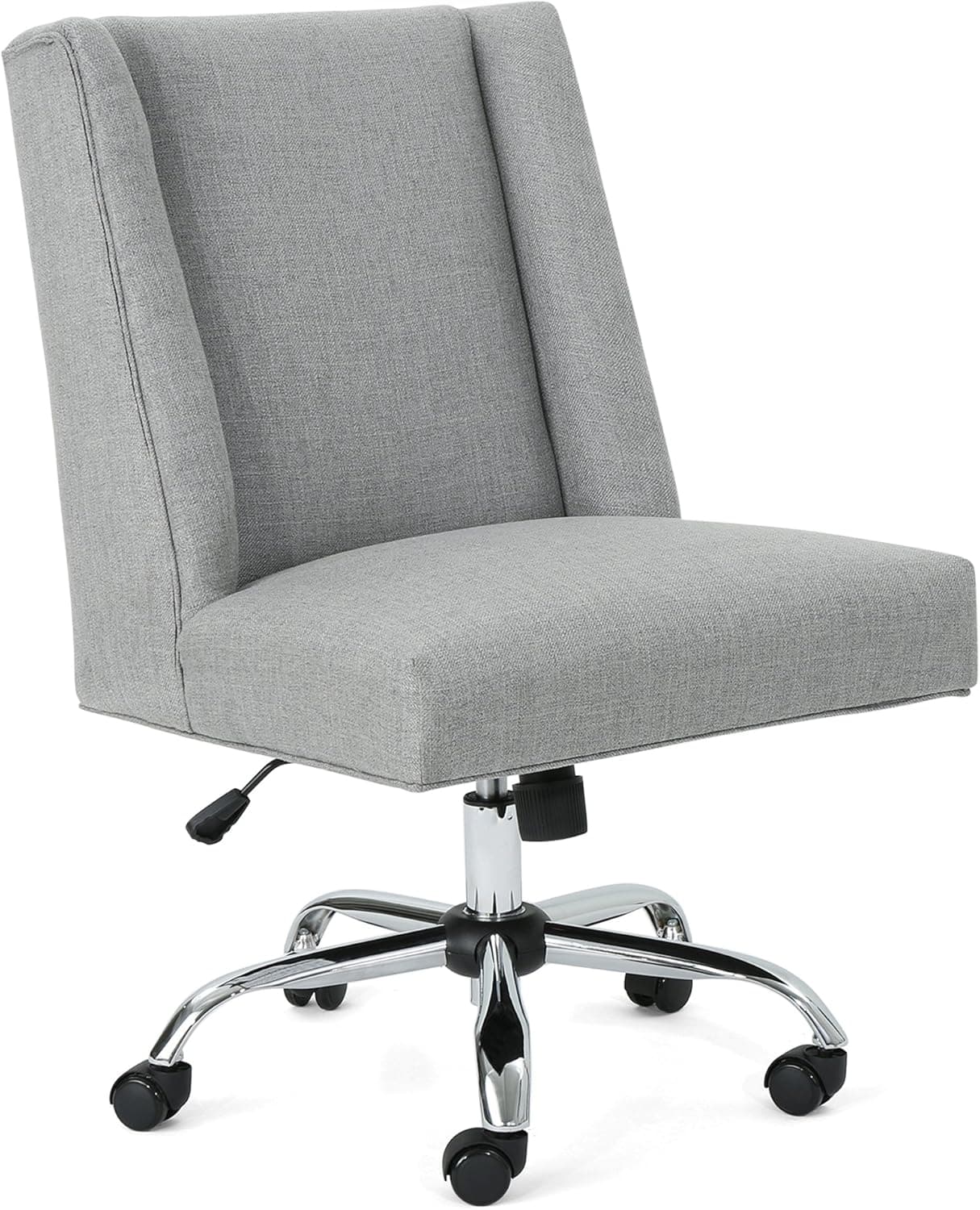 Great Deal Furniture Tucker Traditional Home Office Chair, Gray and Chrome