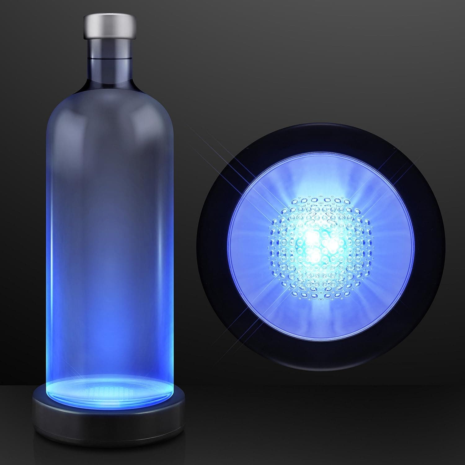 FlashingBlinkyLights Blue LED Bottle Base Up Light