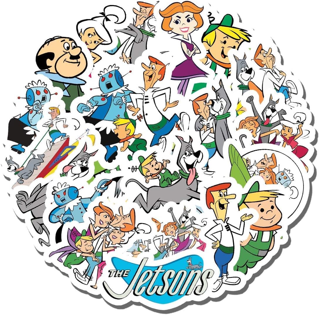 20 PCS Stickers Pack The Aesthetic Jetsons Vinyl Colorful Waterproof for Water Bottle Laptop Bumper Car Bike Luggage Guitar Skateboard