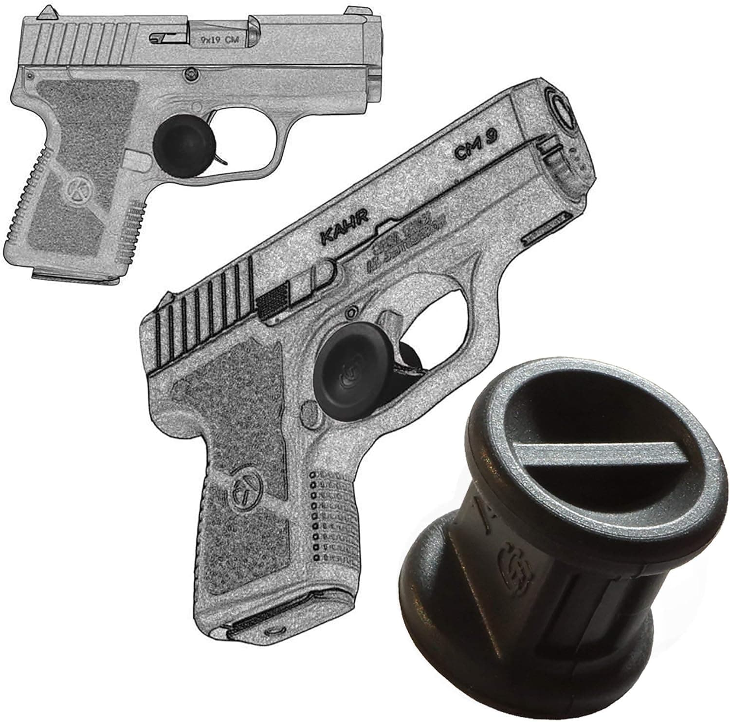 Garrison Grip ONE Black Micro Trigger Stop Holster for Kahr CM9 Sub Compact s18