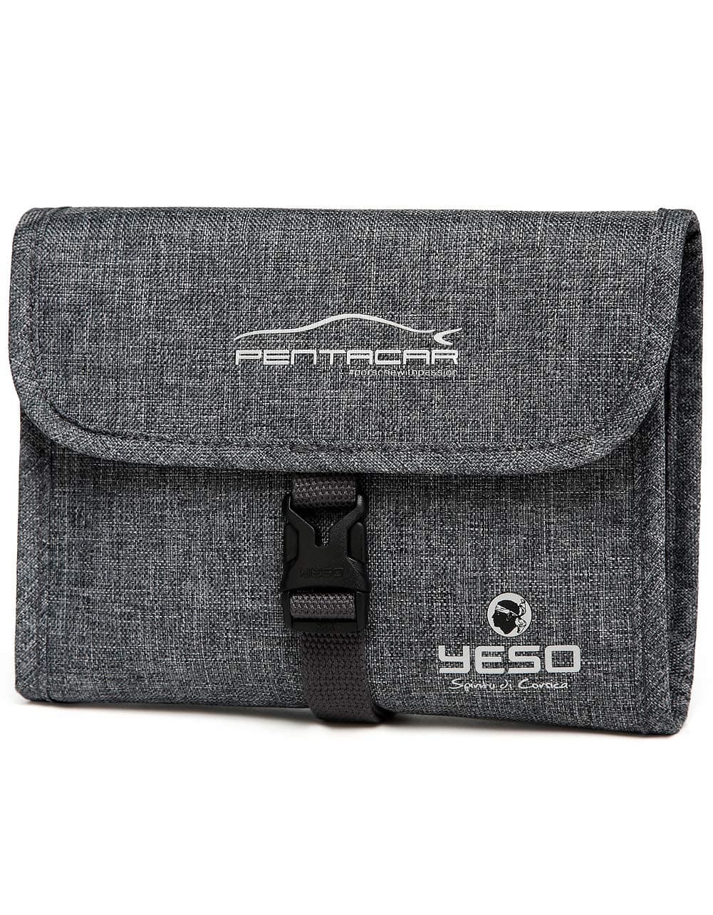 YESO Travel Hanging Toiletry Bag, Cosmetics Make Up Organizer Kit Water Resistant Carry-On Luggage Pouch for Women and Men
