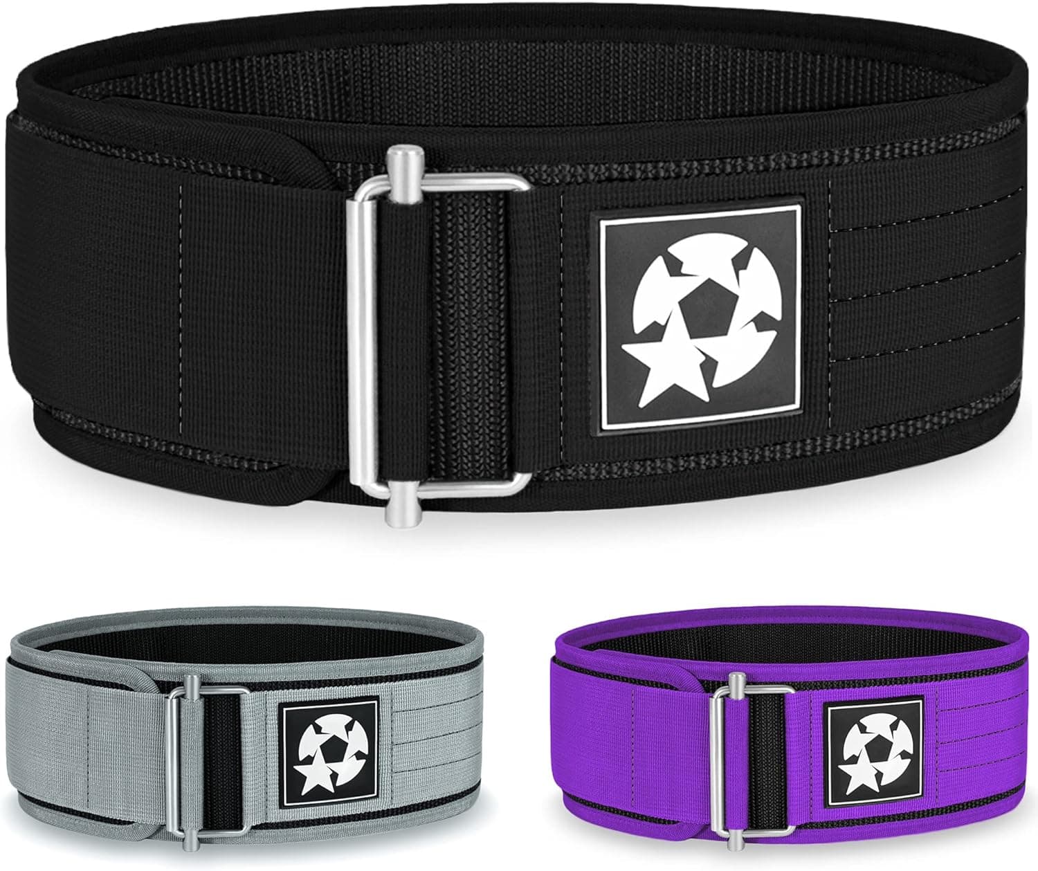 Weight Lifting Belt for Back Support - for Powerlifting, Weightlifting, Gym, Workout - 100% Nylon, 4 Inch - for Men and Women