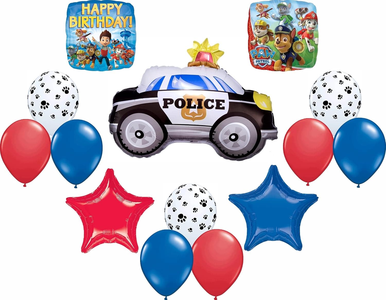 Anagram PAW Patrol Chase Police Car Birthday Balloons Decoration Supplies Party
