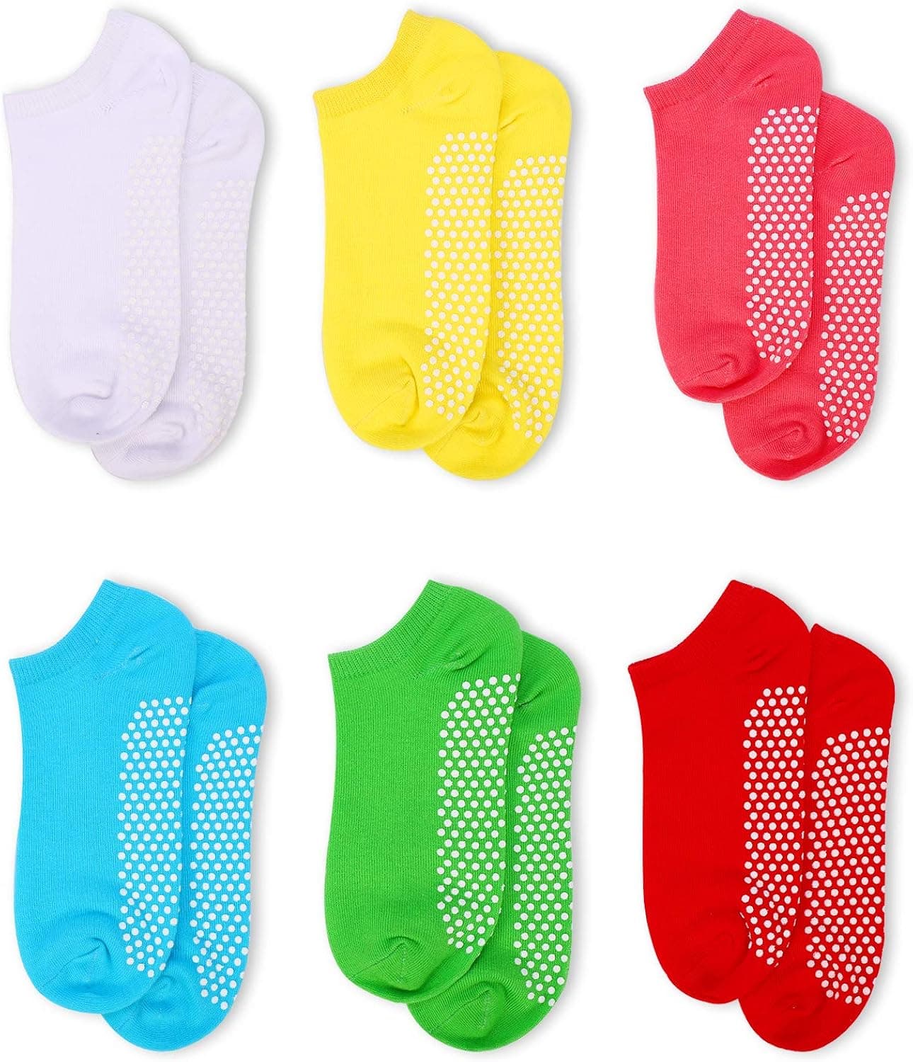 Hurriman Non Slip Yoga Socks with Grips, Women Anti Skid Sticky Grippers Socks for Yoga, Pilates, Barre