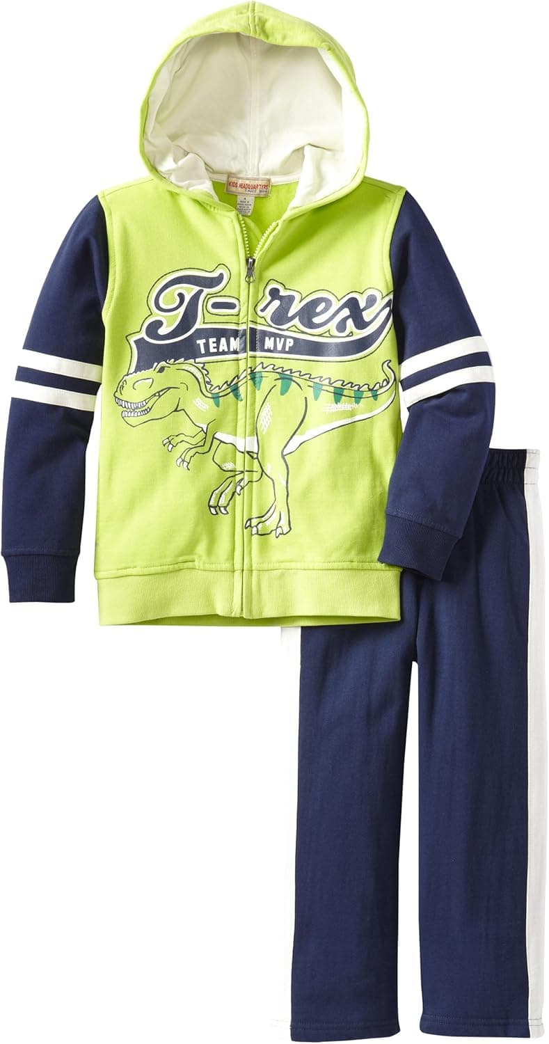 Kids Headquarters Little Boys' Hoody Jog Set T Rex