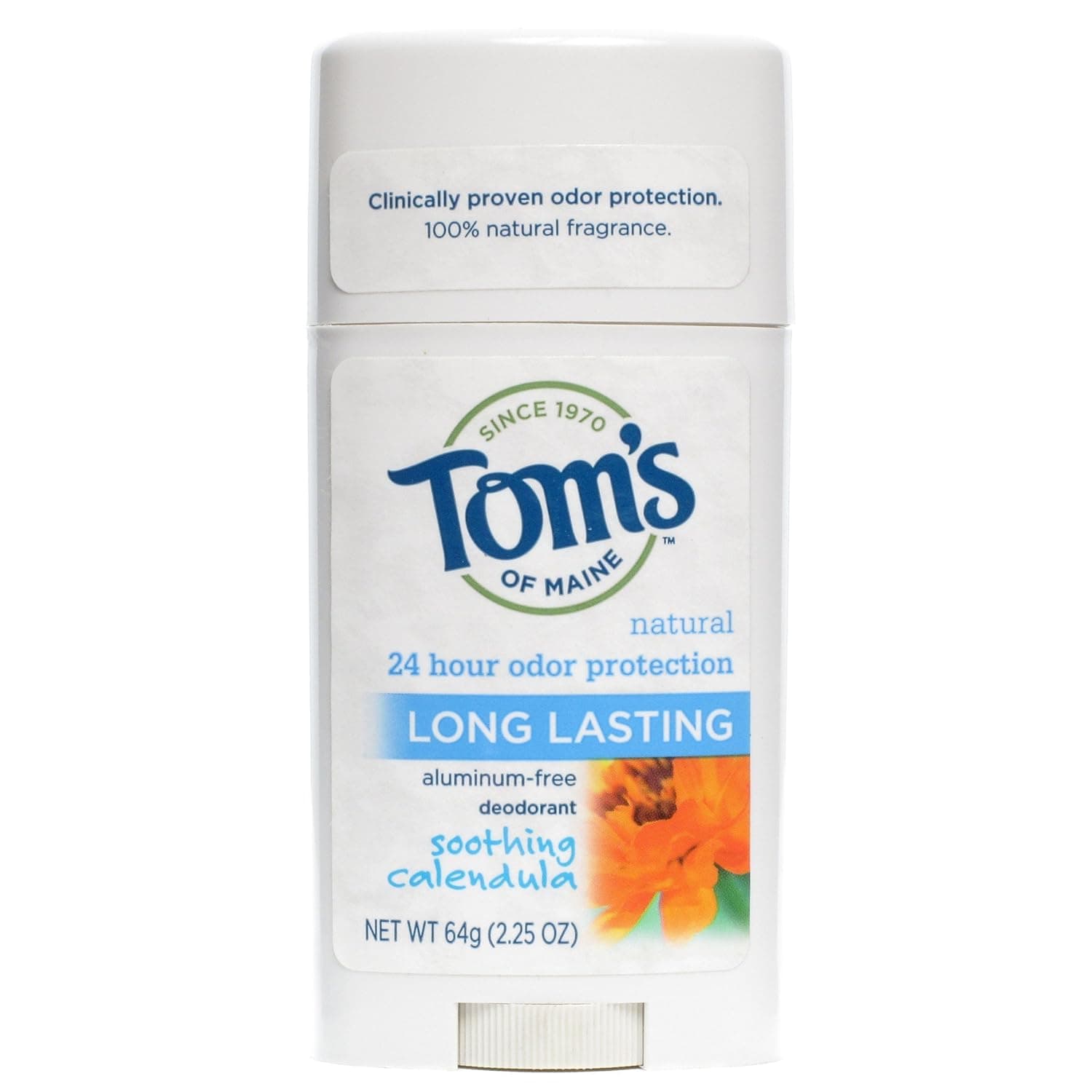Tom's of Maine Natural Care Deodorant Stick Calendula 2.25 oz (Pack of 12)