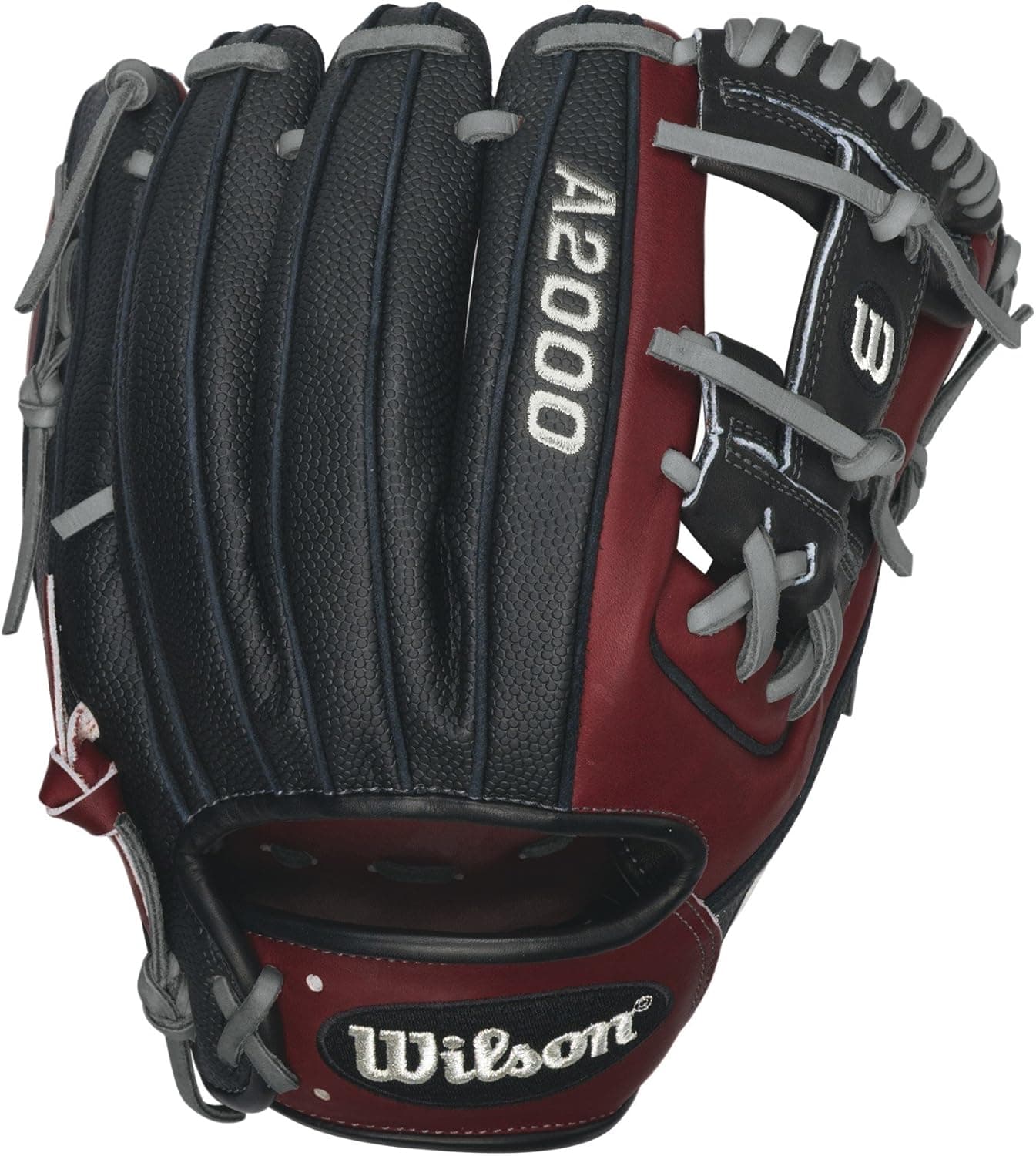 WILSON A2000 1786 SuperSkin Infield Baseball Glove, Brick Red/Black/Grey/Metallic, Right Hand Throw