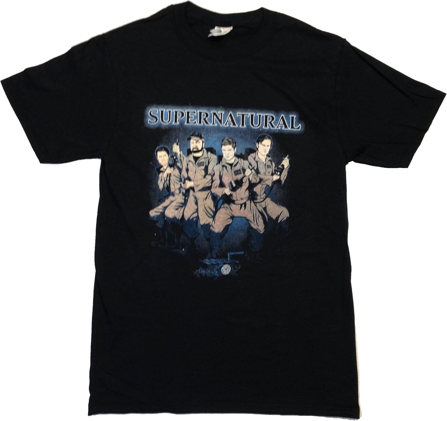 SuperVillain Designs Mens Supernatural Ghostbusters Mashup Shirt