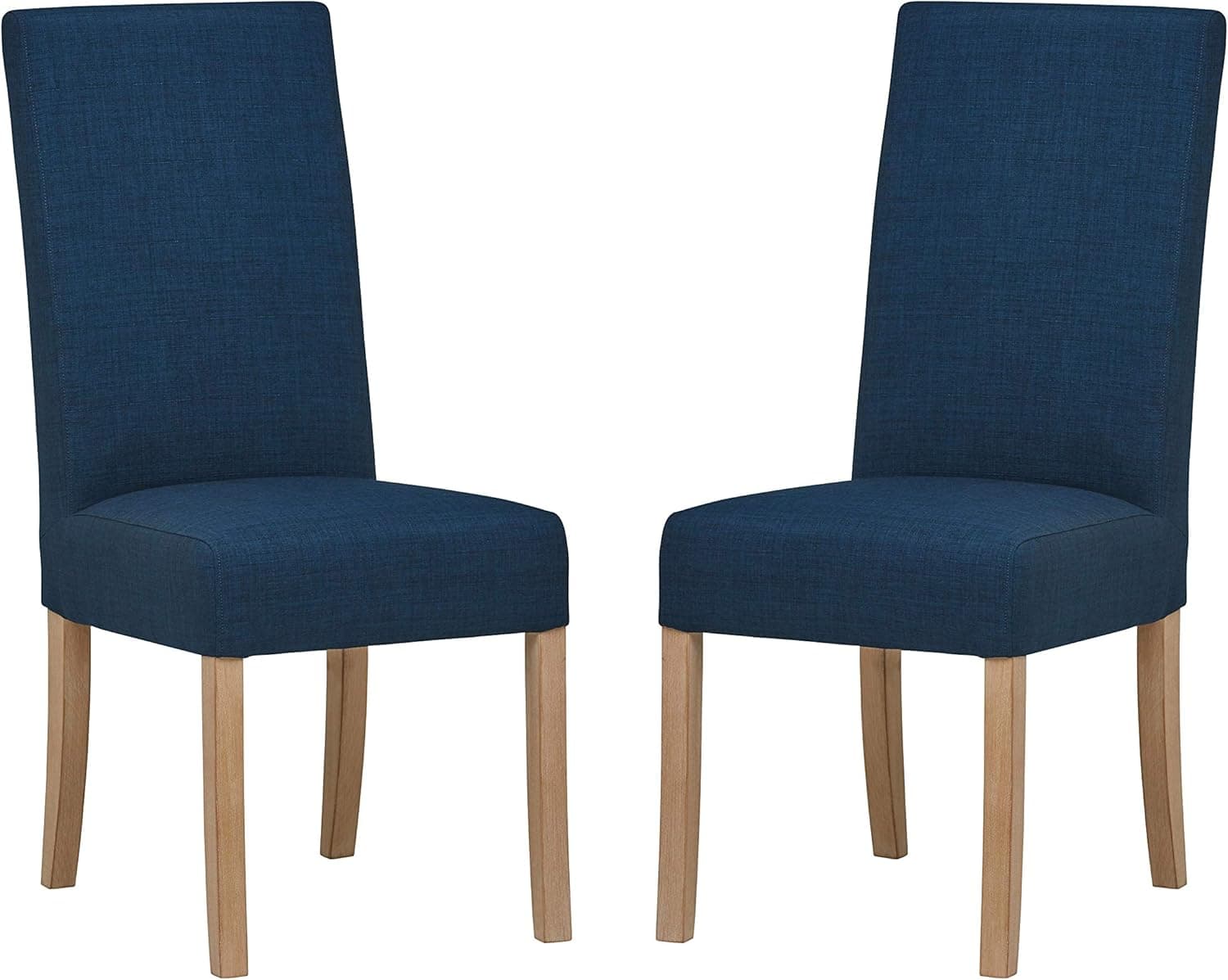 Amazon Brand – Stone & Beam Woodley Modern Kitchen Dining Room Chairs, Set of 2, 40"H, Navy Blue
